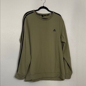 Adidas Men's Khaki Crewneck Sweater